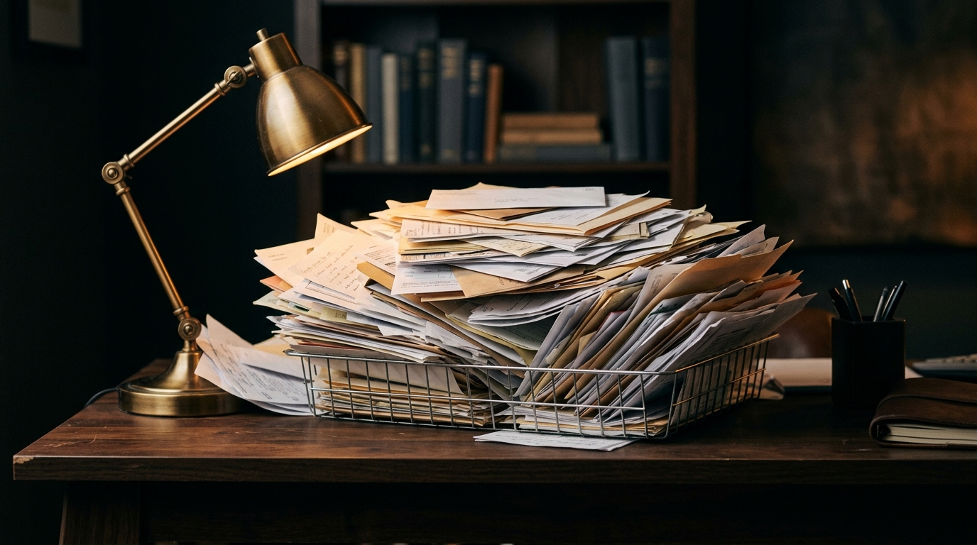 Founder expertise buried in an overflowing inbox — the knowledge exists, but nothing makes it retrievable.